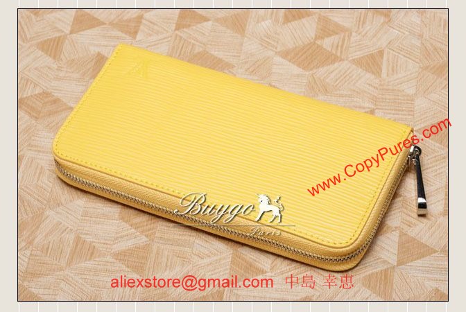 ルイヴィトン2012年新色 エピライン シトロンビトン ヴィトン ラウンドファスナー長財布M60309